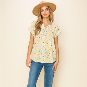 Yellow Floral Blouse